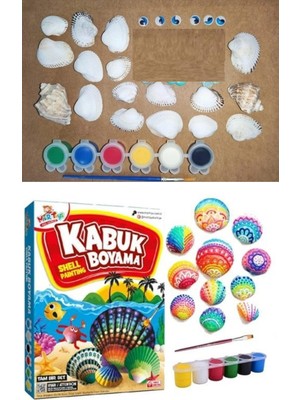 MCM Group Kabuk Boyama Seti- Deniz Kabuğu Boyama -Shell Painting -Sanatsal Hobi Boyama Seti