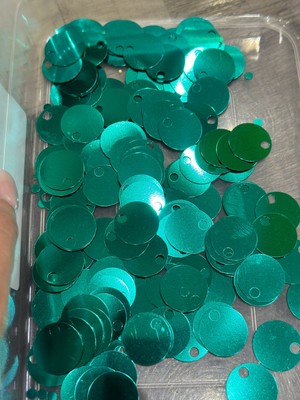 Gönülden Tasarım 30 gr 2 cm Lazer Kesim Petrol Yeşili Pul Payet Çanta Pulu