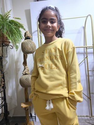 Şimo Butik Kız Çocuk Alt Üst Takım Uzun Kollu Eşofman Rahat Şık Modern Tasarım