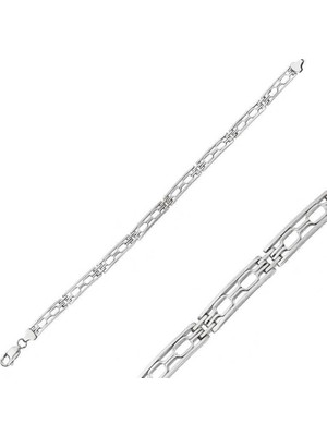 Gumush Gümüş Oksitli Erkek Bileklik