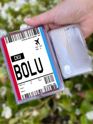 Nurdic Uçak Bileti Bolu Desenli Universal Şeffaf Pasaport Kılıfı Model Tüm Ülke Pasaportlarına Uygun