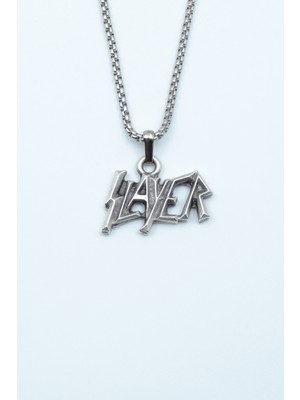 IDR Slayer Gümüş Kaplama Örme Zincir Kolye