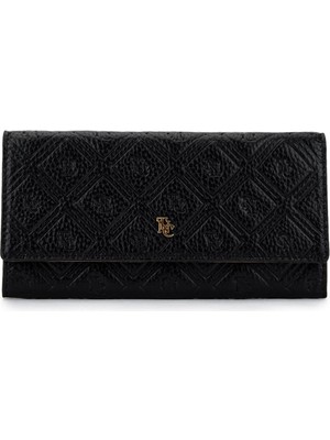 Tamer Tanca Kadın Hakiki Deri Siyah Cüzdan Cuzdan 1155 108 Bn Czdn SK25-26 Sıyah Fltr Bsk