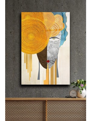 AR AJANS KANVAS TABLO Yüz Figürü Soyut Dekoratif Cam Tablo