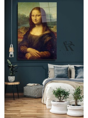 AR AJANS KANVAS TABLO Mona Lisa Leonardo Da Vinci Eseri Cam Tablo
