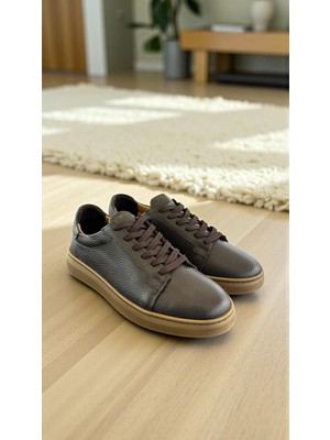 Eforia 25122 Kahve Hakiki Deri Tam Ortopedik Casual Günlük Erkek Ayakkabı