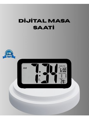 Marsilyan Dijital Masa Saati Sensörlü Aydınlatmalı Alarm ve Sıcaklık Ölçerli - MCT7692-9408