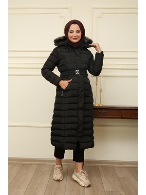 Kadın Genç Spor Büyük Beden Içi Tamemen Kürklü Şişme Mont