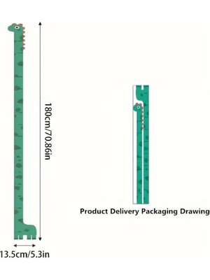 River World Boy Ölçmek Için Duvar Stickeri Modeli Dinozor