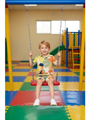 FRM Erkek Çocuk Pamuklu Gömlek ve Şort Takımı Rahat ve Şık Yazlık Set Kaliteli Şık Rahat