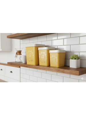 Ny Home 3lü Ponte Saklama Kutusu Seti Sarı