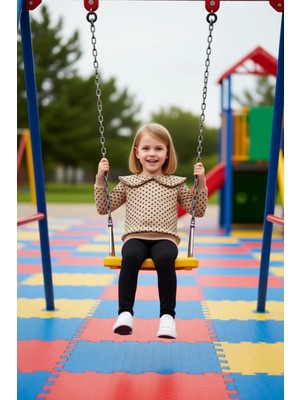 FRM Sevimli Yaka Detaylı Kız Çocuk Örme Takım Konforlu Günler Kaliteli Şık Rahat  Günlük