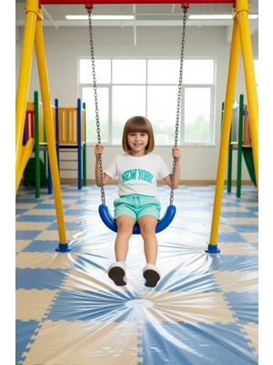 FRM Çocuklar Için %100 Pamuklu Slogan Baskılı Kısa Kollu Tişört ve Şort Kombinasyonu Kaliteli Şık