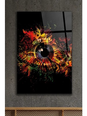 AR AJANS KANVAS TABLO Algının Patlaması-Göz Tasarım Cam Tablo