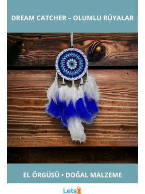 Letsii El Yapımı Doğal Rüya Kovanı Dream Catcher 50 cm