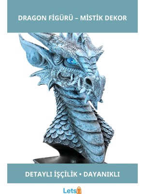 Letsii Polyester Ejderha Mistik Dekoratif Figür