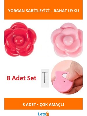 Letsii Yorgan Sabitleyici 8 Adet Çok Amaçlı Kolay Kullanım