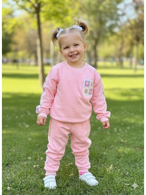 Şimo Butik Kız Çocuk Alt Üst Takım Uzun Kollu Eşofman Rahat Şık Modern Tasarım