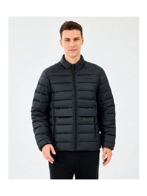 Skechers M Essential Outerwear Padded Jacket Erkek Siyah Mont S231242-3817