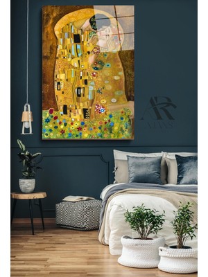 AR AJANS KANVAS TABLO Ilk Öpücük Dekoratif Cam Tablo