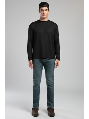 Lee Cooper Wayne Erkek O Yaka Sweatshirt Siyah