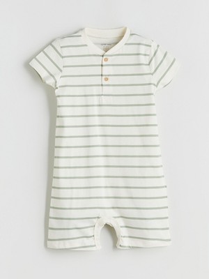 Lc Waikiki Yeni Sezon V Yaka Çizgili Erkek Bebek Tulum