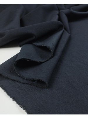 Kumaş Parça Lacivert Renkte Krep Gabardin Arası Kumaş (En 130 cm x Boy 170 Cm)