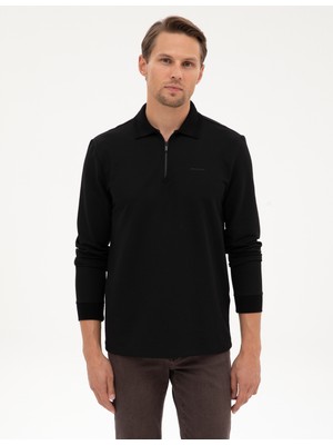 Pierre Cardin Erkek Siyah Regular Fit Sweatshirt 50307988-VR046