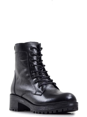 Ustalar Ayakkabı Siyah Kadın Hakiki Deri Bot 562.62