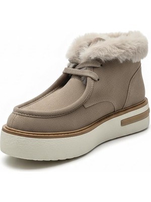 Ustalar Ayakkabı Bej Süet Kadın Hakiki Deri Bot 597.3637