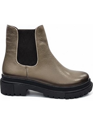 Ustalar Ayakkabı Vizon Kadın Hakiki Deri Bot 074.615