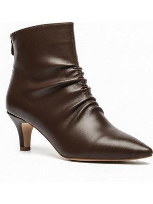 Ustalar Ayakkabı Kahverengi Kadın Topuklu Bot 240.46-2001