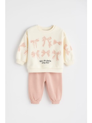 Küçük Trend Kız Çocuk Eşofman Takımı % 100PAMUK