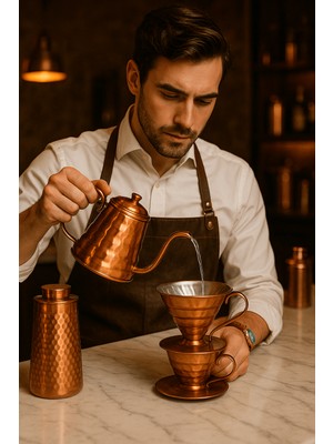 Helons Bakır Filtre Kahve Süzeceği