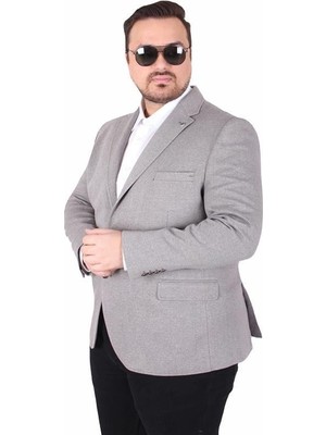 Starbattal Erkek Büyük Beden 4 Drop Blazer Sedef Ceket 500606 Toprak