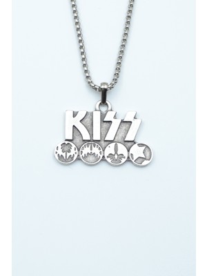 IDR Kiss Gümüş Kaplama Örme Zincir Kolye