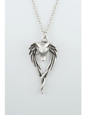 IDR Anubis Ölüm Ve Ceza Tanrısı Gümüş Kaplama Düz Zincir Kolye