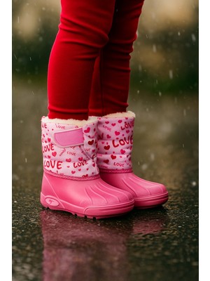 Minibonito Kışlık Kız Erkek Çocuk Içi Sıcak Astarlı Kar Bot Çizme