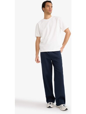 DeFacto Wide Leg Geniş Bol Paça Beli Bağcıklı Pike Eşofman Altı F8524AX25AU