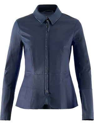 Desa Lacivert Kadın Deri Ceket
