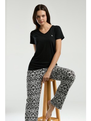 Arnetta Kadın Siyah Pijama Takım