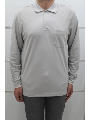Santa Fistan Store Erkek Düz Klasik Kesim Rahat Kalıp Polo Yaka Tek Cepli Kışlık Ince Sweat