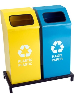 Nil Banyo Üstüner Geri Dönüşüm Kutusu 2li 24*24*66CM GEN:52CM