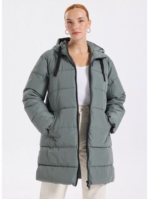 Only Antrasit Kadın Kaban Onlclaır Puffer Hood Coat cc Otw