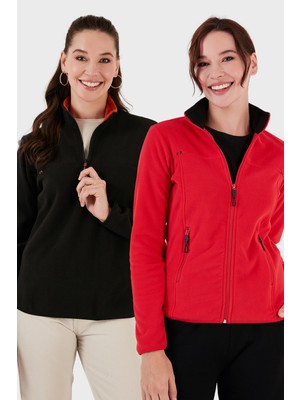 Lela Slim Fit Yumuşak Dokulu Anti-Pilling Tüylenme Yapmayan 2'li Paket Polar Bayan Polar 590700200S2