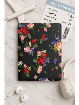 Nurdic Tüm Ülke Pasaportları Için Siyah Vinleks Deri Pasaport Kılıfı Kabı Arka Bahçem