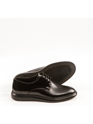 Sevim Ayakkabı %100 Deri Siyah Klasik Ayakkab?, Ba?c?kl? Siyah ??k Erkek Kundura,ortopedik Tabanl? Damat Ayakkab?s?