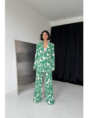 Hariqa Yeşil Ceket ve Pantolon Takım