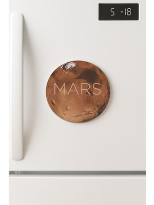 Nurdic Desenli Temalı Yuvarlak Buzdolabı Magnet – 10X10 cm Mars