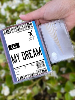 Nurdic Uçak Bileti My Dream Desenli Universal Şeffaf Pasaport Kılıfı Model Tüm Ülke Pasaportlarına Uygun